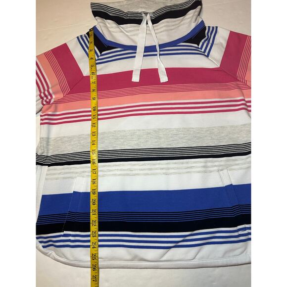 T by Talbots Women’s 2X Cotton Blend Funnel Neck Pull Over Sweatshirt Pockets - Picture 2 of 6